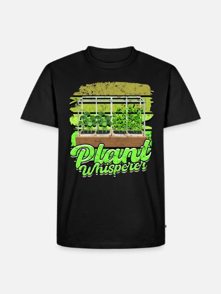 Microgreen Microgreens Plant Whisperer - Männer Premium Bio T-Shirt - Schwarz
