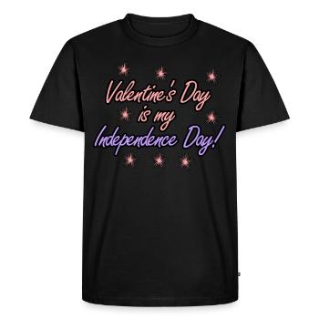 Single Alone Blague solitaire de la Saint-Valentin - T-shirt Premium bio Homme - noir - Devant - Nico (187cm)