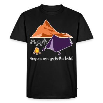 Tentes de camping Tente d’extérieur - T-shirt Premium bio Homme - noir - Devant - Nico (187cm)
