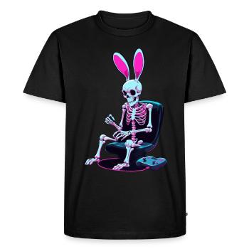 Easter Bunny Gamer Iconic Easter Gaming - Men's Premium Organic T-Shirt - black - Front - Nico (187cm)