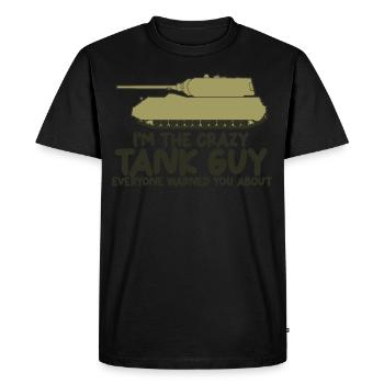 Piste de char de char de combat - T-shirt Premium bio Homme - noir - Devant - Nico (187cm)