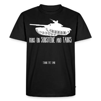 Chars de combat de combat de chars MBT - T-shirt Premium bio Homme - noir - Devant - Nico (187cm)