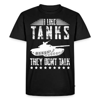 Battle Tanks MBT Tank Combat - Men's Premium Organic T-Shirt - black - Front - Nico (187cm)