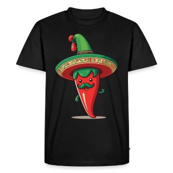 Esthétique Chili Pepper Chili Streetwear Chaud - T-shirt Premium bio Homme - noir - Devant - Nico (187cm)