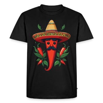 Esthétique Chili Streetwear Mexicain Chaud - T-shirt Premium bio Homme - noir - Devant - Nico (187cm)