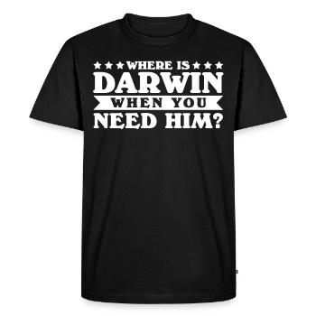 Darwinisme Misanthrope Misanthrope - T-shirt Premium bio Homme - noir - Devant - Nico (187cm)