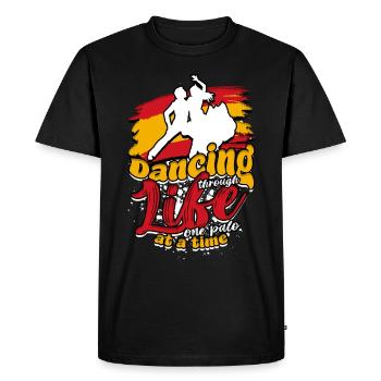 Flamenco Dancing through life one palo at a time - Men's Premium Organic T-Shirt - black - Front - Nico (187cm)