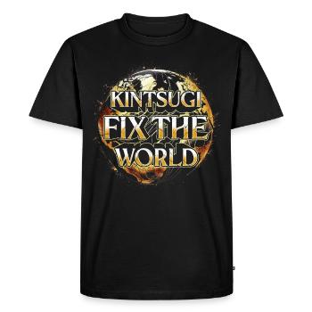 Kintsugi Kintsukuroi Répare le monde - T-shirt Premium bio Homme - noir - Devant - Nico (187cm)