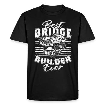 Ingénieur de pont, meilleur constructeur de ponts de tous les temps - T-shirt Premium bio Homme - noir - Devant - Nico (187cm)