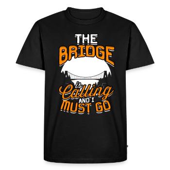 Bridge Engineer - Men's Premium Organic T-Shirt - black - Front - Nico (187cm)