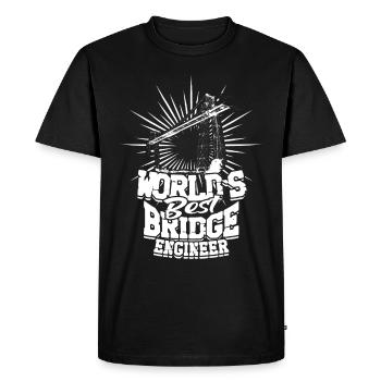 Ingénieur Ponts Génie Civil - T-shirt Premium bio Homme - noir - Devant - Nico (187cm)