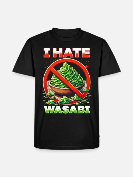 Ich Hasse Wasabi - Männer Premium Bio T-Shirt - Schwarz