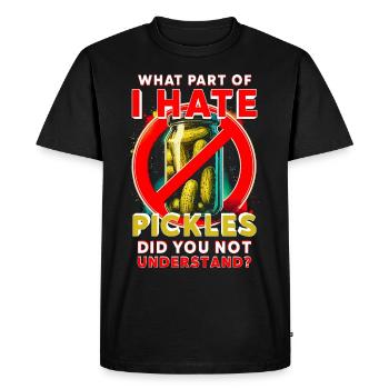 Pickles Hater - Men's Premium Organic T-Shirt - black - Front - Nico (187cm)