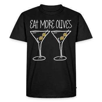 Olives au Martini - T-shirt Premium bio Homme - noir - Devant - Nico (187cm)