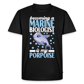 Biologie marine Biologiste marin - T-shirt Premium bio Homme - noir - Devant - Nico (187cm)