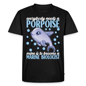 Biologie marine Biologiste marin - T-shirt Premium bio Homme - noir - Devant - Nico (187cm)