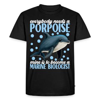 Biologie marine Biologiste marin - T-shirt Premium bio Homme - noir - Devant - Nico (187cm)