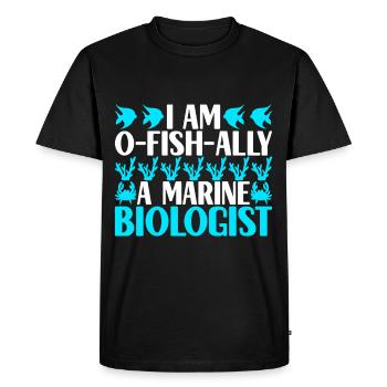 Biologie marine Biologiste marin - T-shirt Premium bio Homme - noir - Devant - Nico (187cm)