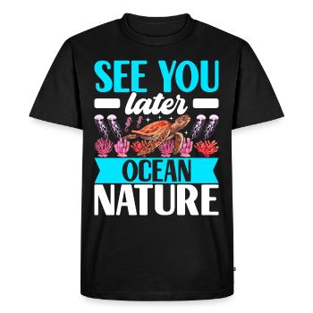 Biologie marine Biologiste marin - T-shirt Premium bio Homme - noir - Devant - Nico (187cm)