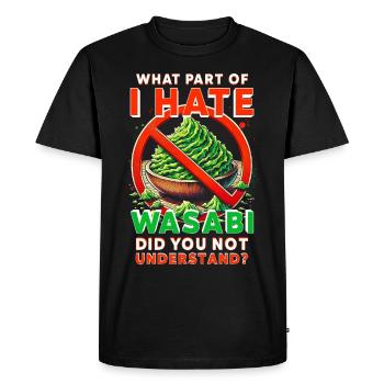 Wasabi Hater - T-shirt Premium bio Homme - noir - Devant - Nico (187cm)
