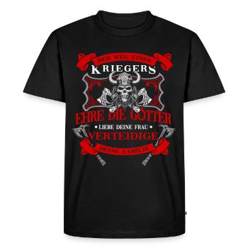 T-shirt Viking Valhalla Valhalla Dieu Odin - T-shirt Premium bio Homme - noir - Devant - Nico (187cm)