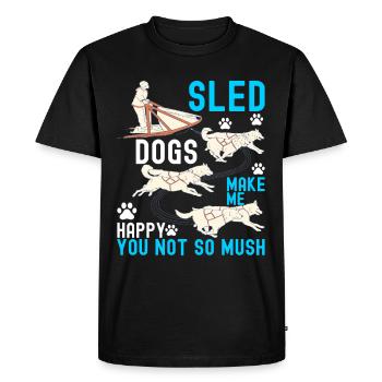 Sledding Sled Dogs - Men's Premium Organic T-Shirt - black - Front - Nico (187cm)