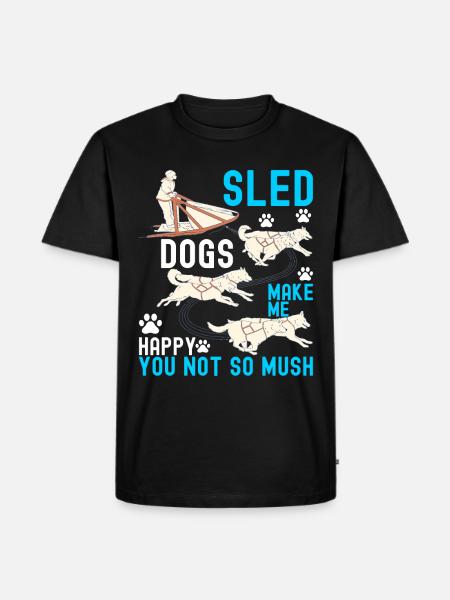 Sledding Sled Dogs - Men's Premium Organic T-Shirt - black