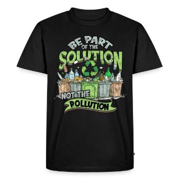 Protection de l’environnement Faites partie de la solution - T-shirt Premium bio Homme - noir - Devant - Nico (187cm)