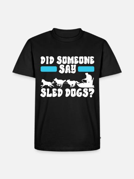 Sledding Sled dogs - Men's Premium Organic T-Shirt - black