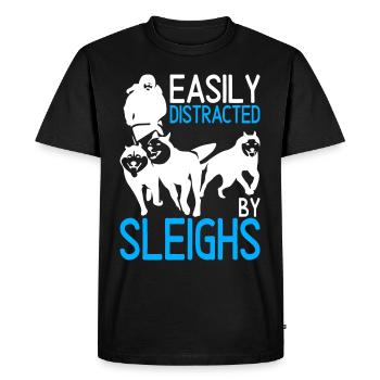 Traîneau Chiens de traîneau - T-shirt Premium bio Homme - noir - Devant - Nico (187cm)