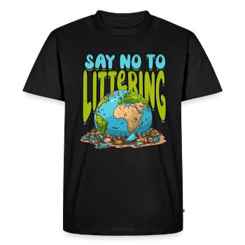 Environnementaliste Protection du climat - T-shirt Premium bio Homme - noir - Devant - Nico (187cm)