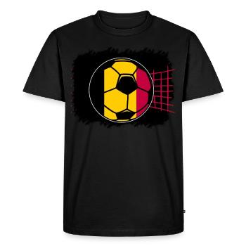 Belgique Belgique Belgique Belgique Bruxelles Football - T-shirt Premium bio Homme - noir - Devant - Nico (187cm)