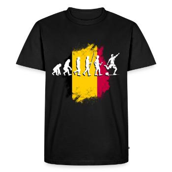 Belgique Belgique Belgique Belgique Bruxelles Football - T-shirt Premium bio Homme - noir - Devant - Nico (187cm)