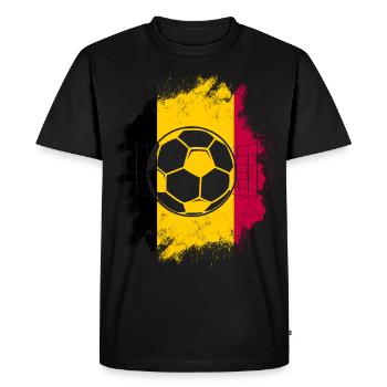 Belgique Belgique Belgique Belgique Bruxelles Football - T-shirt Premium bio Homme - noir - Devant - Nico (187cm)