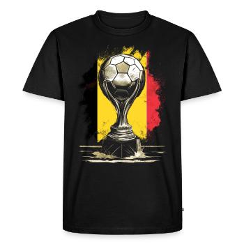 Belgique Belgique Belgique Belgique Bruxelles Football - T-shirt Premium bio Homme - noir - Devant - Nico (187cm)