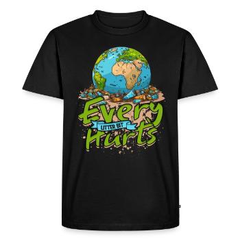 Protection de l’environnement Chaque litière fait mal - T-shirt Premium bio Homme - noir - Devant - Nico (187cm)