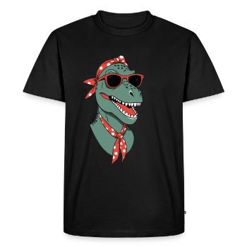 Funny Dinosaur Mom Cool Dino Woman Style - Men's Premium Organic T-Shirt - black - Front - Nico (187cm)