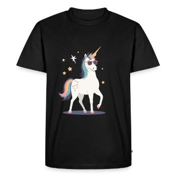 Licorne Maman Drôle Et Élégant Licorne Femme - T-shirt Premium bio Homme - noir - Devant - Nico (187cm)
