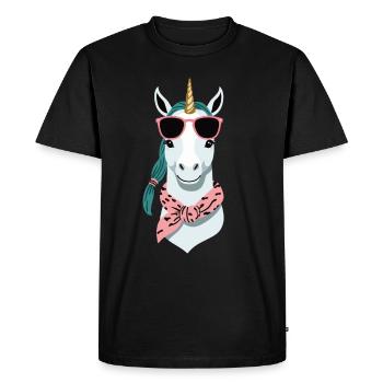 Licorne Maman Drôle Licornes Aimant Maman - T-shirt Premium bio Homme - noir - Devant - Nico (187cm)