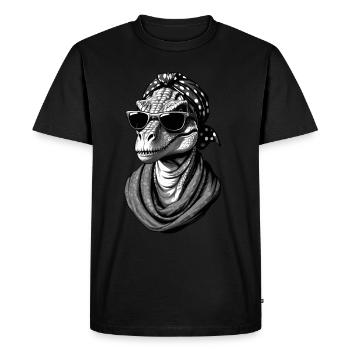 Funny Dinosaur Mom Cool Dino Woman Style - Men's Premium Organic T-Shirt - black - Front - Nico (187cm)
