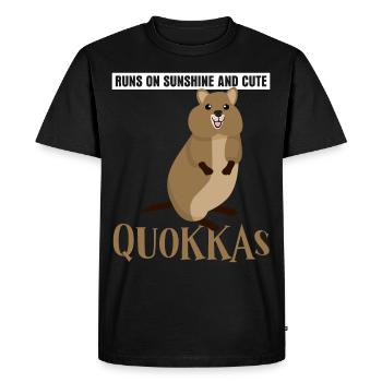 Quokkas Sunshine Quokka - T-shirt Premium bio Homme - noir - Devant - Nico (187cm)