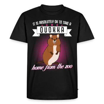 Quokka - T-shirt Premium bio Homme - noir - Devant - Nico (187cm)