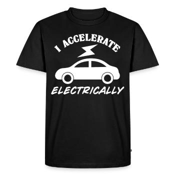 Electric Car Battery E-Car - Men's Premium Organic T-Shirt - black - Front - Nico (187cm)