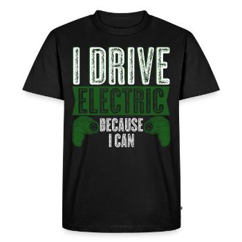 Voiture électrique Véhicule électrique Voiture électrique - T-shirt Premium bio Homme - noir - Devant - Nico (187cm)