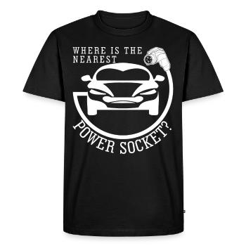 Charger for Electric Vehicle - Men's Premium Organic T-Shirt - black - Front - Nico (187cm)