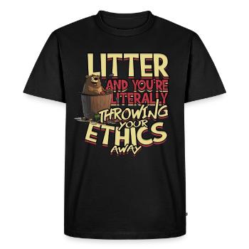Protection de l’environnement Environnementaliste Protection du climat - T-shirt Premium bio Homme - noir - Devant - Nico (187cm)