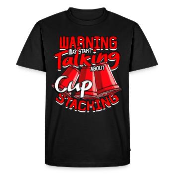 Sport Stacking Speed Stacker Cup Stacking - Men's Premium Organic T-Shirt - black - Front - Nico (187cm)