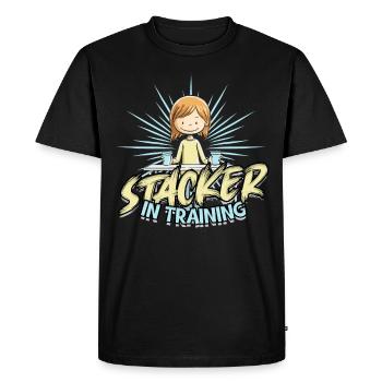 Sport Stacking Speed Stacker In Training - Men's Premium Organic T-Shirt - black - Front - Nico (187cm)