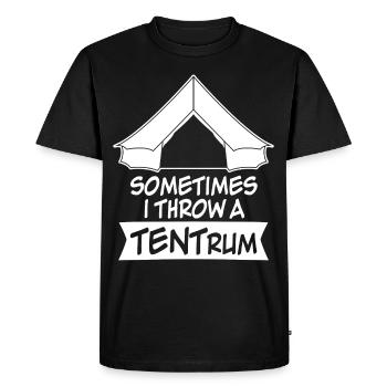 Tente Camping Randonnée En Plein Air - T-shirt Premium bio Homme - noir - Devant - Nico (187cm)