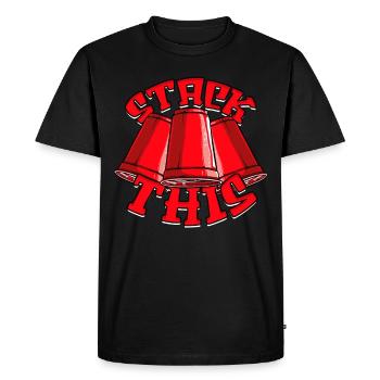 Sport Stacking Stack This Cup Stacking - Men's Premium Organic T-Shirt - black - Front - Nico (187cm)